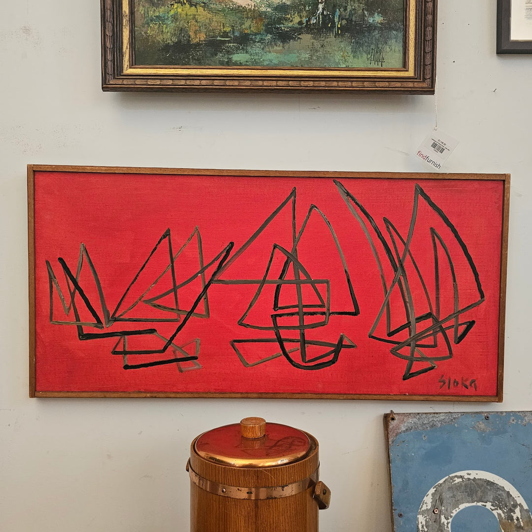 Mid Century Painting, Signed Sloka 1966