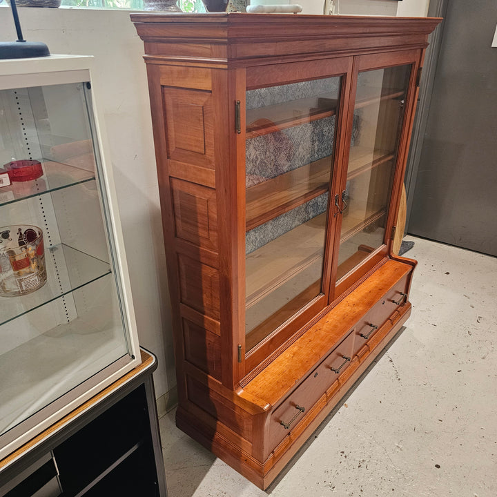 Antique Glass-Front Display Cabinet