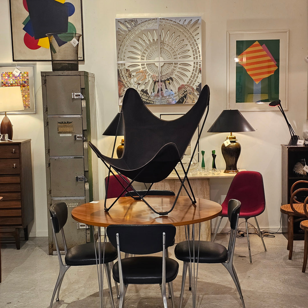 Vintage Iron & Canvas Butterfly Chair