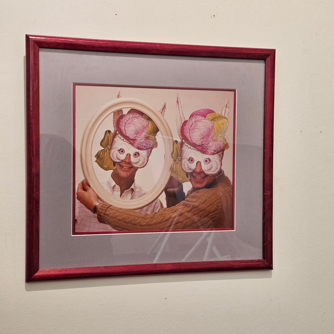 Vintage Men in Easter Masks Photograph