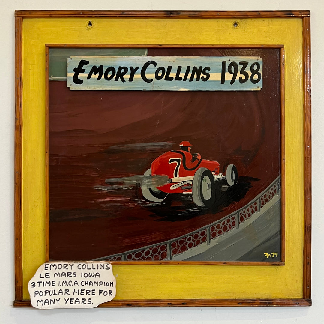MN State Fair Original Gale Frost Outsider Race Car Painting 2