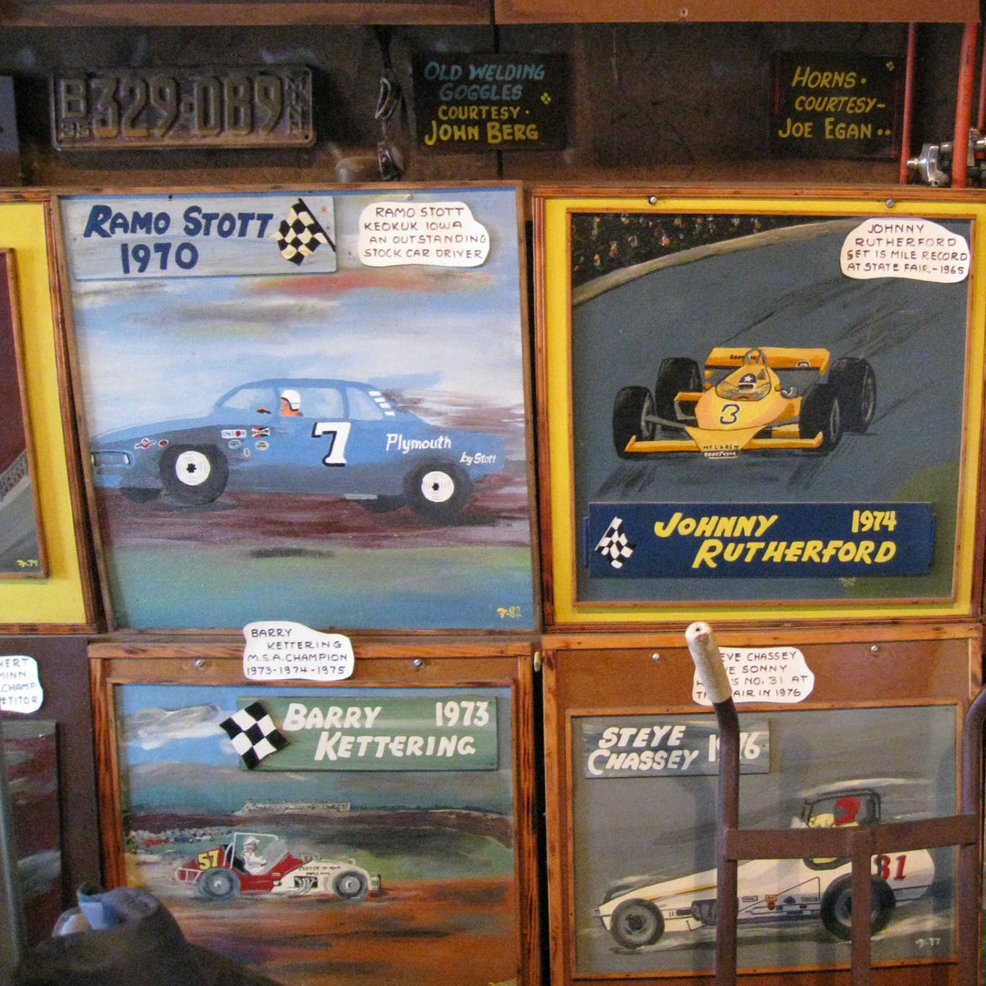 MN State Fair Original Gale Frost Outsider Race Car Painting 2