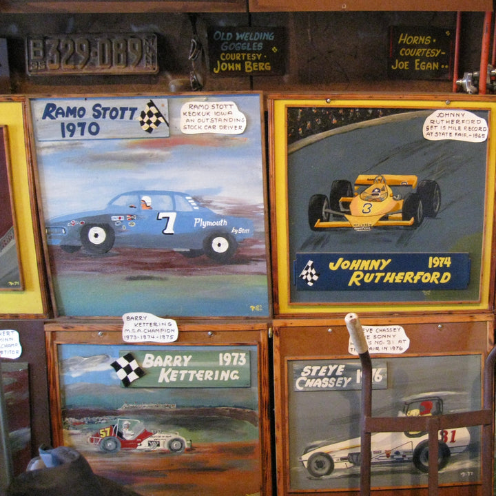 MN State Fair Original Gale Frost Outsider Race Car Painting 2