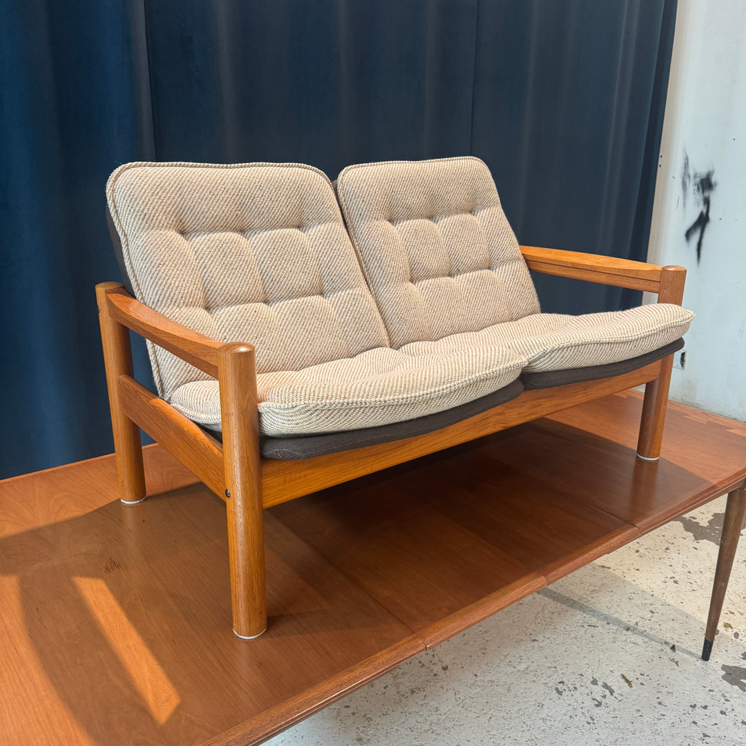 Teak Frame Loveseat