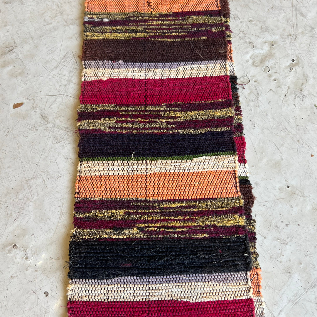 Narrow Decorative Wall Textile w/Bamboo Hanger
