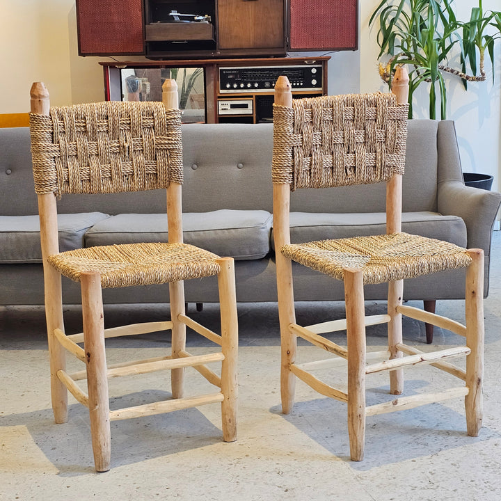Moroccan Eucalyptus Wood & Cord Chair